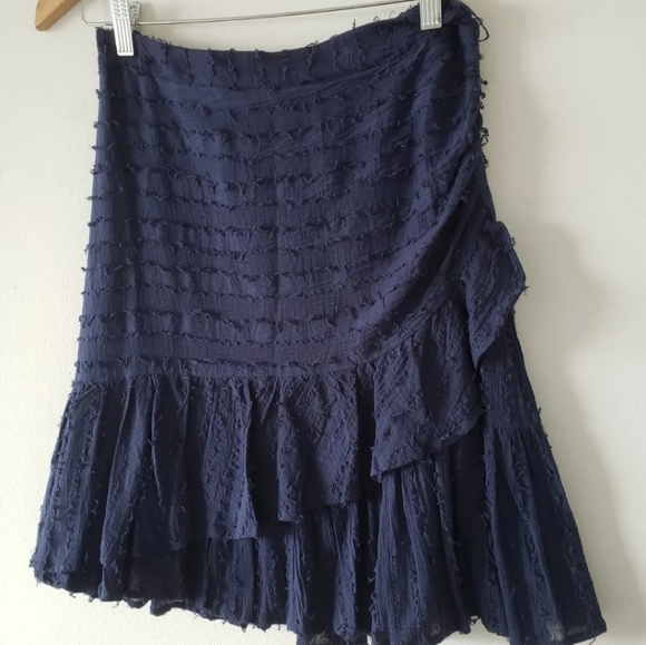 💕 moon river navy blue ruffle skirt size small 💙 - Picture 4 of 4